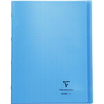 CLAIREFONTAINE Cahier protège-cahier Koverbook Piqué Polypro A4 160 P Q 5x5 Coloris Aléatoire