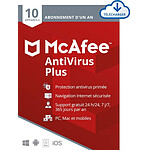 McAfee AntiVirus Plus - Licence 1 an - 10 postes - A télécharger