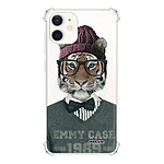 Evetane Coque iPhone 12 mini anti-choc souple angles renforcés transparente Motif Tigre Fashion