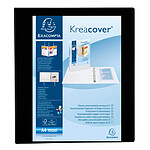 EXACOMPTA Classeur personnalisable Kreacover A4 Maxi 4 Ax Diam 40mm Dos 60 mm Noir