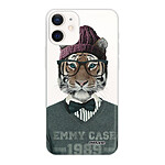 Evetane Coque iPhone 12 mini silicone transparente Motif Tigre Fashion ultra resistant