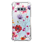 Evetane Coque Samsung Galaxy S10e anti-choc souple angles renforcés transparente Motif Fleurs Multicolores