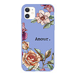 LaCoqueFrançaise Coque iPhone 11 Silicone Liquide Douce lilas Amour en fleurs