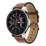 Avizar Bracelet Samsung Galaxy Watch 46 mm cuir véritable lisse - camel