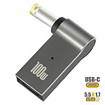 Avizar Adaptateur de Charge USB-C  100W vers DC 5.5 x 1.7mm pour Ordinateur Acer