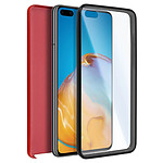 Avizar Coque Huawei P40 Protection Arrière Rigide + Avant Souple Rouge