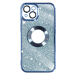 Avizar Coque pour iPhone 13 Paillette Amovible Silicone Gel  Bleu
