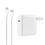 LinQ Chargeur Secteur pour MacBook Puissance 61W Compact avec Câble USB-C 2m  blanc