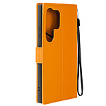 Avizar Étui Grenouille pour Samsung S24 Ultra Portefeuille Support Dragonne Orange