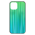 Avizar Coque Apple iPhone 12 Mini Bi-matière Holographique Brillant Fine Légère vert