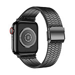 Avizar Bracelet pour Apple Watch 41mm et 40mm et 38 mm Maillons Carré Acier Inoxydable  Noir