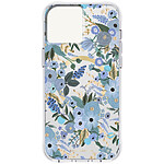 Case mate Coque MagSafe pour iPhone 15 Motif Fleurs Garden Party Bleu