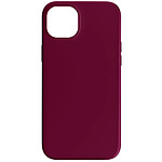 Avizar Coque pour iPhone 15 Plus Silicone Semi-rigide Finition Douce au Toucher Fine  Lie de vin