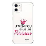 Evetane Coque iPhone 12 mini anti-choc souple angles renforcés transparente Motif Je suis une princesse