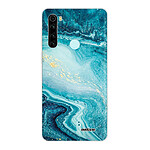 Evetane Coque Xiaomi Redmi Note 8 T 360 intégrale transparente Motif Bleu Nacré Marbre Tendance