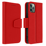 Avizar Housse Apple iPhone 11 Pro Max Cuir Porte-carte Fonction Support Premium rouge