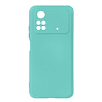 Avizar Coque pour Xiaomi Poco M4 Pro 4G Silicone Semi-rigide Finition Soft-touch Fine  turquoise