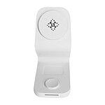 Avizar Dock de Charge 3 en 1 iPhone MagSafe, AirPods et Apple Watch Support Vidéo Blanc