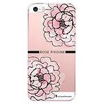 LA COQUE FRANCAISE Coque iPhone SE / 5S / 5 rigide transparente Rose Pivoine Dessin