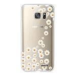 Evetane Coque Samsung Galaxy S7 360 intégrale transparente Motif Marguerite Tendance