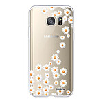 Evetane Coque Samsung Galaxy S7 360 intégrale transparente Motif Marguerite Tendance