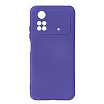 Avizar Coque pour Xiaomi Poco M4 Pro 4G Silicone Semi-rigide Finition Soft-touch Fine  violet