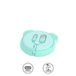 Mobility on Board Câble USB-C vers USB- A Teddy Rétractable Charge et Synchronisation Turquoise