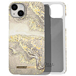 iDeal of Sweden Coque pour iPhone 14 Plus Marbré Luxe Ultra fine Sparkle Greige Marble Beige