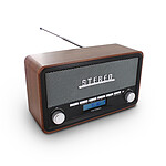 Metronic 477230 - Radio Vintage numérique Bluetooth, DAB+ et FM RDS
