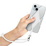 Avizar Cordon Smartphone avec Étui Silicone Flexible Universel 35cm  Blanc