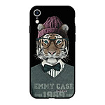 Evetane Coque iPhone Xr Silicone Liquide Douce noir Tigre Fashion