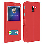 Avizar Etui folio Rouge Support Vidéo pour Samsung Galaxy J6