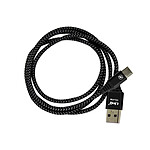 LinQ Câble USB ver USB C Nylon Tressé 1.5m Charge et Transfert de Fichiers Noir