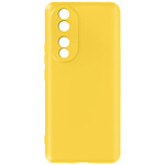 Avizar Coque pour Honor 90 Silicone Semi-rigide Finition Soft-touch avec Dragonne  Jaune