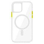 Avizar Coque pour iPhone 12 / 12 Pro Magsafe Antichoc Cercle magnétique Jaune