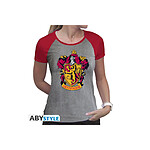 Harry Potter - T-shirt femme Gryffondor gris & rouge - Taille L