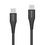 Swissten Câble USB type C Silicone 1.5m Charge Rapide 60W Prise USB-C  Noir