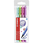 STABILO Pochette de 4 stylos feutres pointMax pointe moyenne 0,8 mm coloris FUN x 5