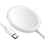 Hoko Chargeur MagSafe USB-C 15W pour iPhone Blanc