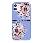 LaCoqueFrançaise Coque iPhone 11 Silicone Liquide Douce lilas Rose Pivoine