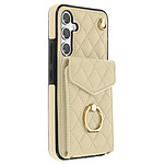 Avizar Coque Cordon pour Samsung Galaxy A54 5G Dos Portefeuille Bague Support  Beige Crème