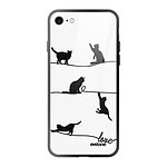 Evetane Coque iPhone 7/8/ iPhone SE 2020/ 2022 Coque Soft Touch Glossy Chat Lignes Design