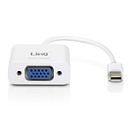 LinQ Adaptateur Vidéo Mini DisplayPort Mâle vers VGA Femelle Full HD  Blanc