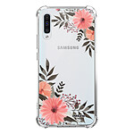 Evetane Coque Samsung Galaxy A50 anti-choc souple angles renforcés transparente Motif Fleurs roses