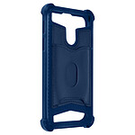 Avizar Coque Smartphone 4.7'' à 5'' Souple Coins Bumper Porte-carte Amovible  Bleu Nuit