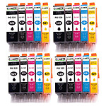 20 Cartouches Compatibles 520XL 521XL pour imprimantes Canon PIXMA PGI-520 CLI-521 - 4 Packs