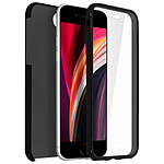 Avizar Coque iPhone SE 2022 / 2020 et 8 / 7 Silicone + Arrière Polycarbonate Noir