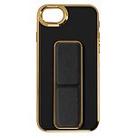 Avizar Coque pour Apple iPhone SE 2022, 2020 et 8, 7 Silicone flashy Béquille pliable Système magnétique  Noir