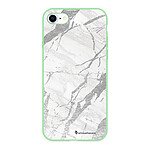 LaCoqueFrançaise Coque iPhone 7/8/ iPhone SE 2020 Silicone Liquide Douce vert pâle Marbre gris