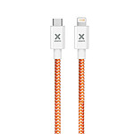 Xtorm Câble pour iPod iPad iPhone Connecteur charge USB type C Nylon Tressé 1m Orange